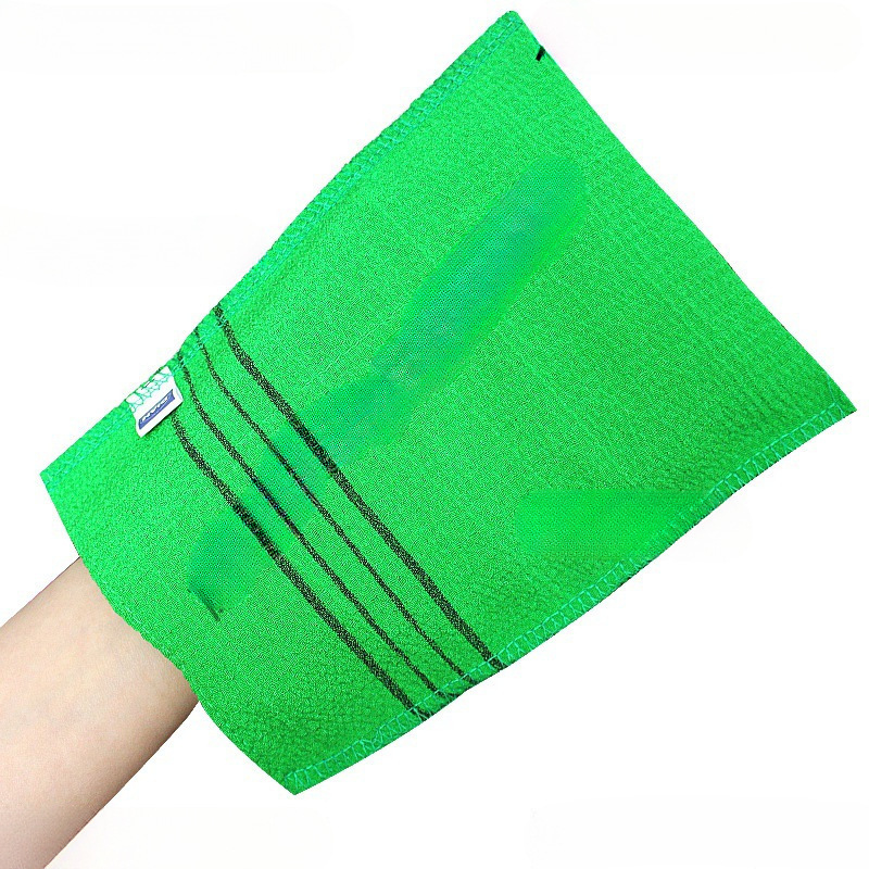 Single Piece Coarse-Grained Towel, Coarse-Grained Bath Towel Manufacturer, Korean Sauna Green Flat Mouth Direct Supply Exfoliating Sauna Bath Towel