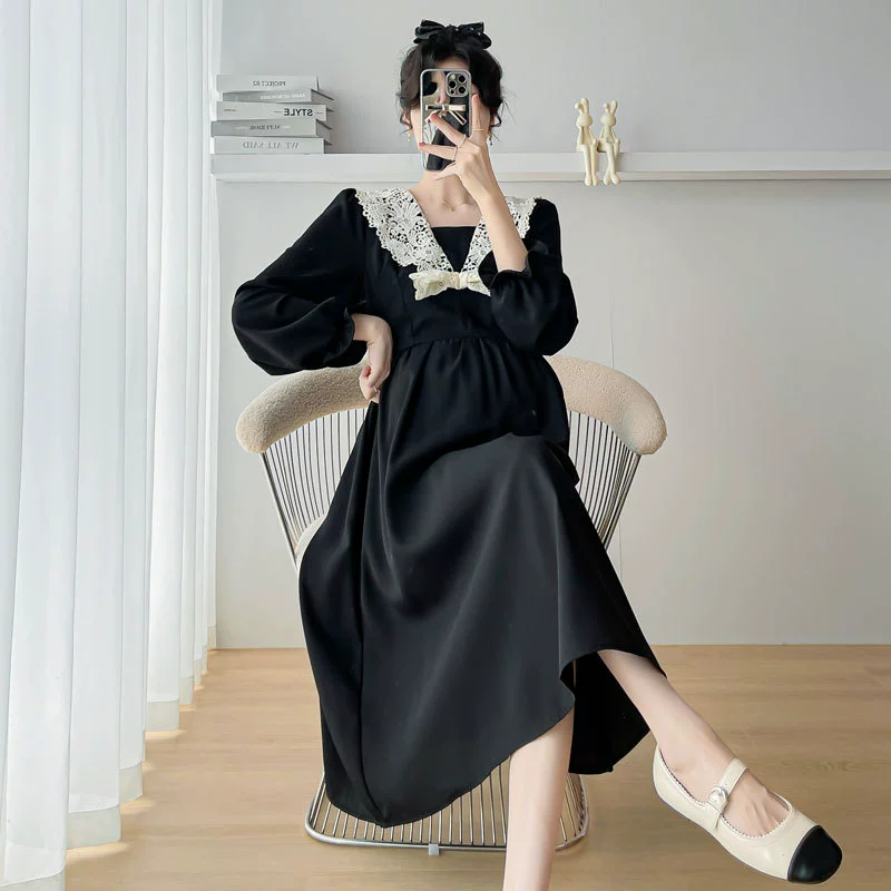 Осеннее платье для беременных, юбка, oversize
