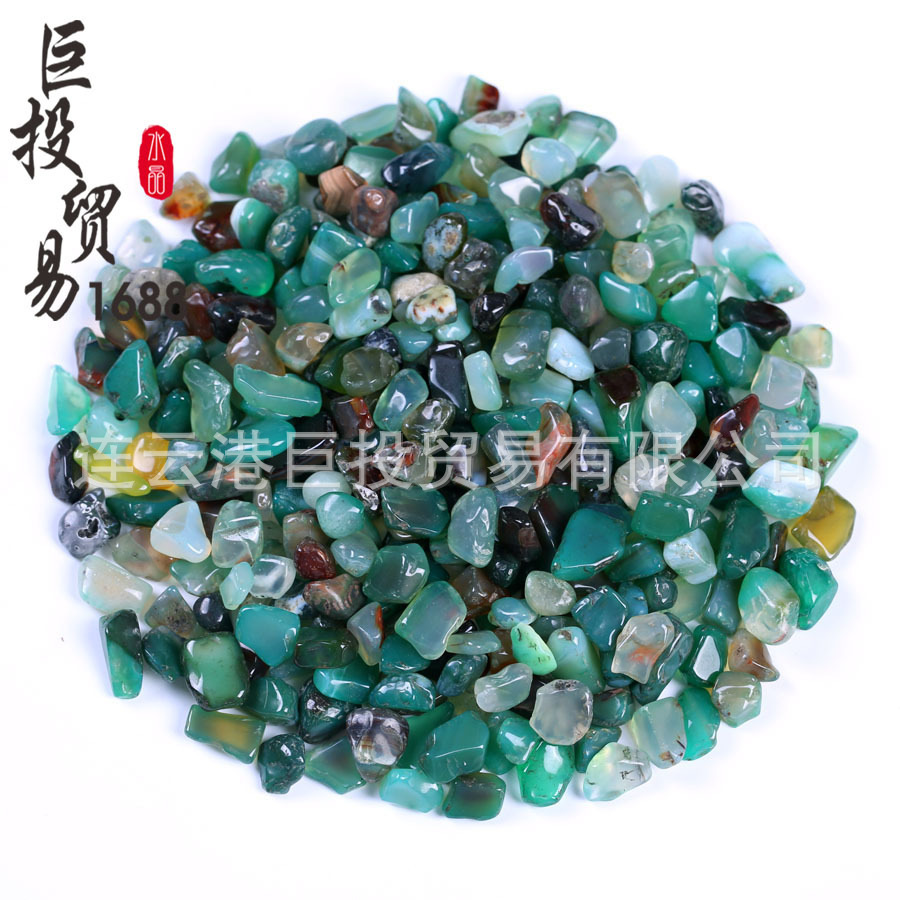 100 tipos de piedra triturada de 7 - 9mm cristal natural jade ágata espécimen de piedra preciosa marco de fotos transfronterizo mano suministro Amazon