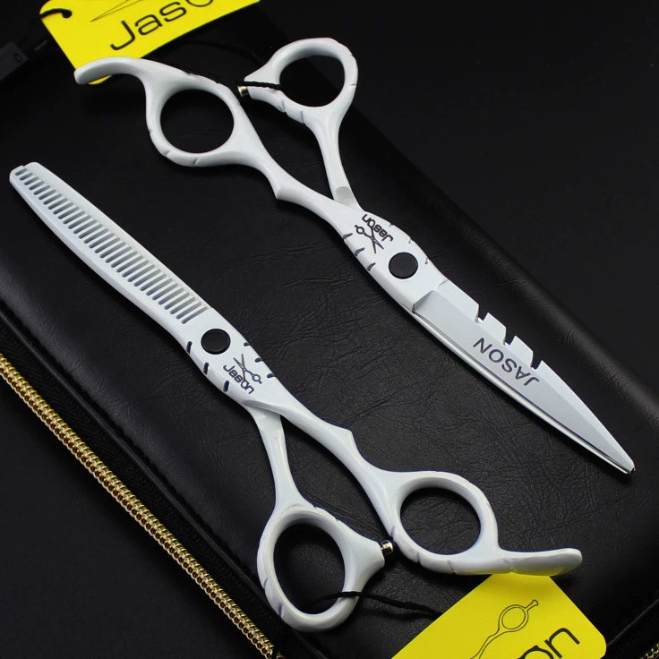 SY4 JASON/JASON Белые Парикмахерские ножницы плоские ножницы зубные ножницы тонкие SY4-0402