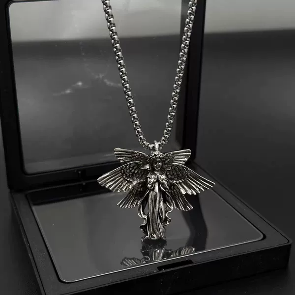 Seraphim Pendant + Pearl Chain