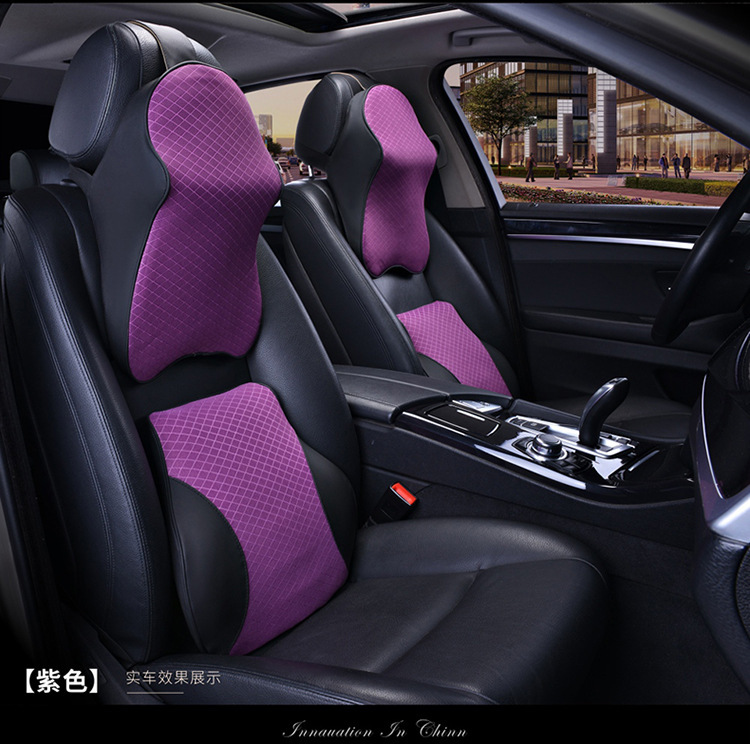 Cross-border direct selling car headrest neck pillow pillow car pillow car cervical pillow memory cotton waist cushion