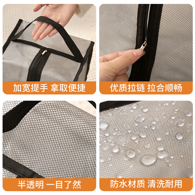 Botas bolsa de almacenamiento de clip de malla zapatos cubierta a prueba de polvo impermeable a prueba de humedad botas protectoras bolsas visibles zapatos a prueba de polvo