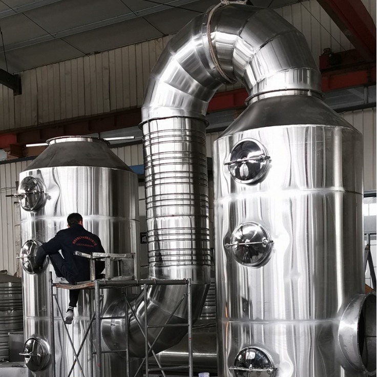 不锈钢喷淋塔不锈钢喷淋塔废气除尘净化脱硫塔厂家喷淋过滤塔1