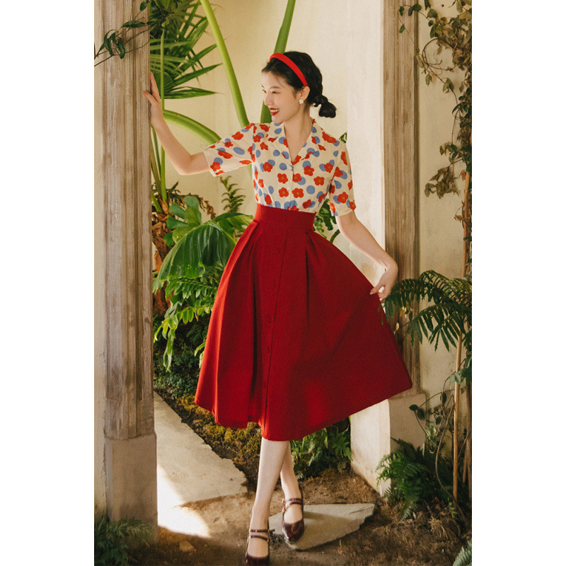 Hong Kong Style Women's Clothing 70 Retro Hong Kong Style Dress 80S Nostalgic Clothing 90 High-End Shirt Suit