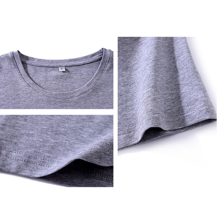 160g camiseta en blanco imprimible bordado de algodón color sólido cuello redondo camisa de manga corta Camisa de publicidad camiseta de la Juventud Popular (1