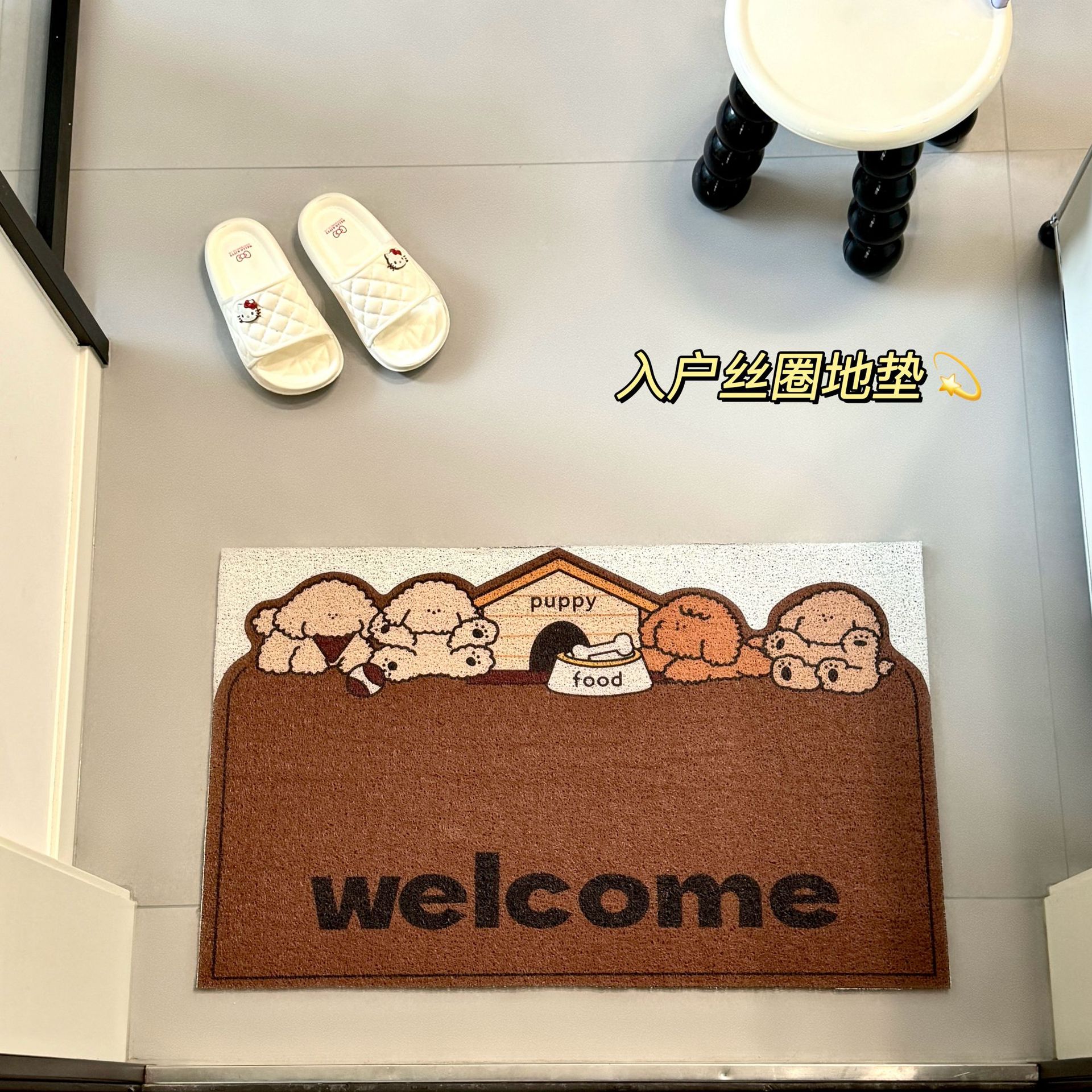 Nuevo baño de dibujos animados alfombra de suelo absorbente de agua inodoro puerta antideslizante alfombra de puerta alfombra de secado rápido resistente a la suciedad