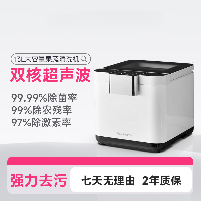 Blueceti Blue Whale Ultrasonic Fruit and Vegetable Washing Machine Household Vegetable Washing Machine Pesticide Residue Cleaning Purifier