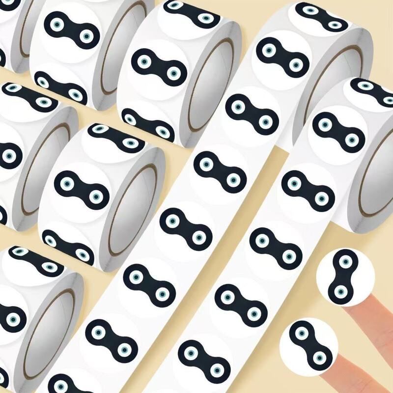 Egg-shaped black eye mask sticker, quirky abstract prank eye sticker, DIY material sticker, cute desktop decoration sticker Egg-shaped black eye mask sticker, quirky abstract prank eye sticker, DIY material sticker, cute desktop decoration sticker