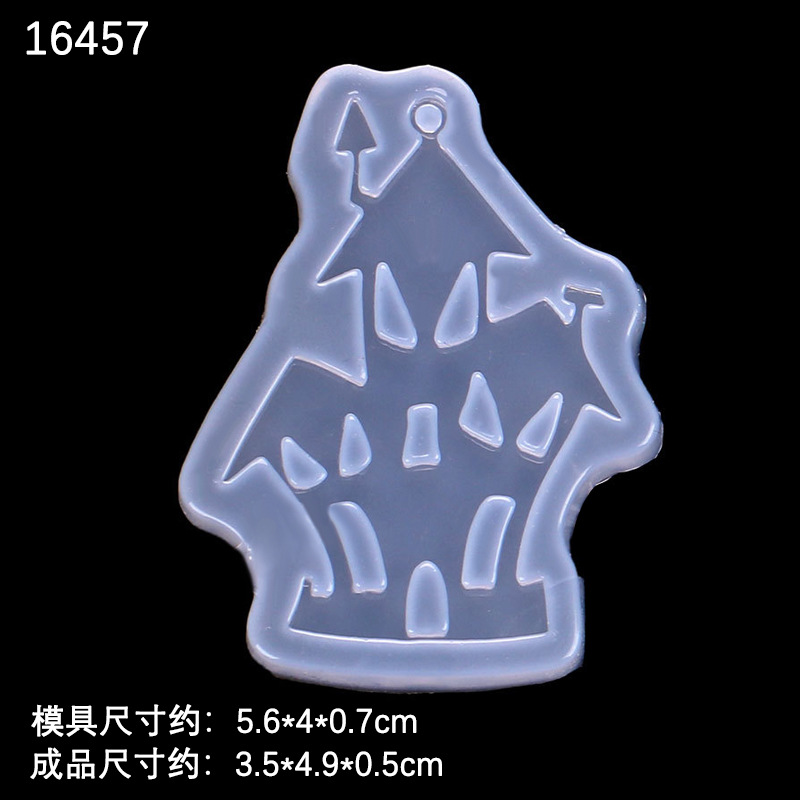 Espejo DIY cristal epoxi animal molde Navidad alce casa embrujado Decoración Accesorios epoxi molde de silicona