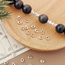 不规则碎银子隔片百搭隔珠散珠手工diy手链项链串珠饰品合金配件