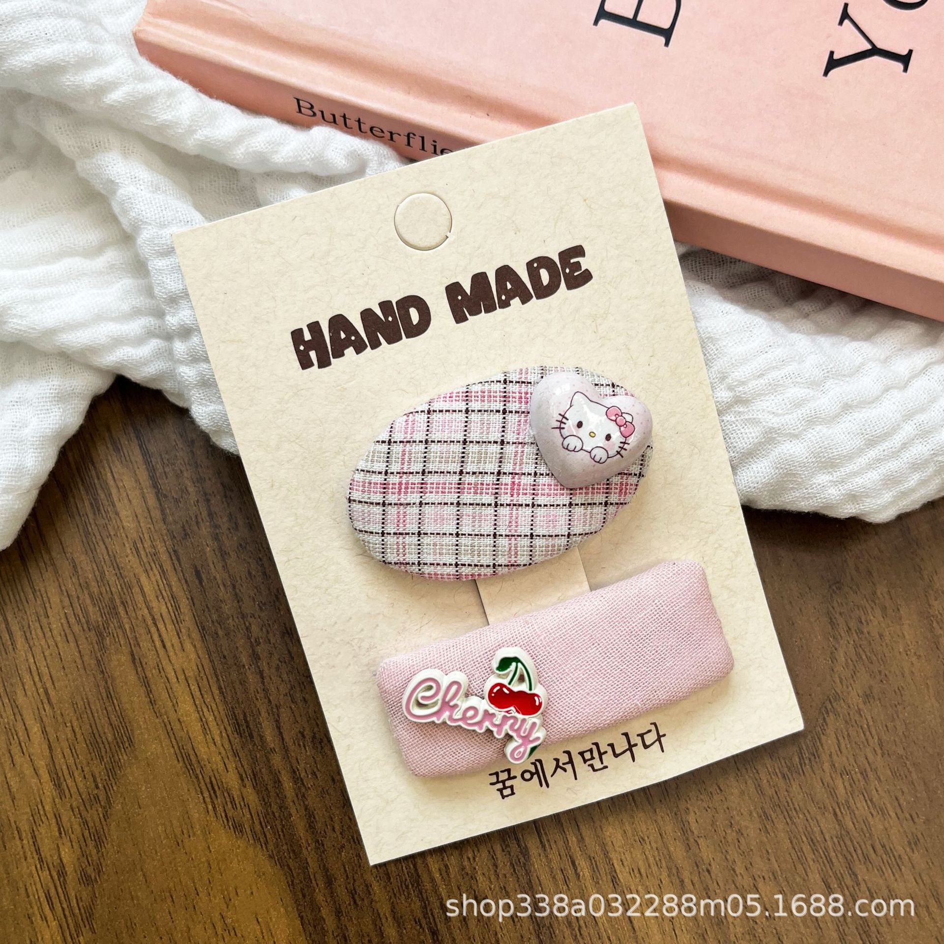 Nuevo broche de tela hecha a mano coreana para niños lindos arcos de cuadrillas BB clip para niñas adorables toques de cabello
