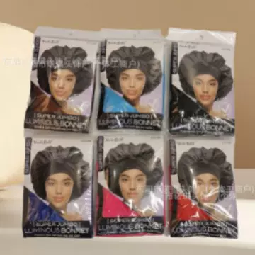 #跨境出口#外贸 #加大版绑带睡帽 #居家束发帽 #纯色#纸卡包装