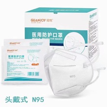 N95醫用防護口罩 白色折疊型掛耳獨立包裝口罩頭戴白色 綠色現貨