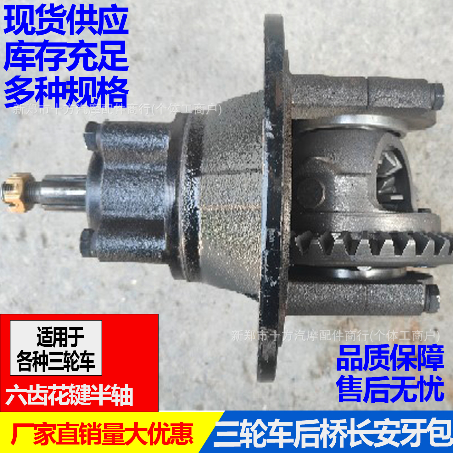 Three-Wheel Motorcycle Gearbox Semi-Floating Rear Differential Assembly, Differential for Three-Wheel Motorcycle