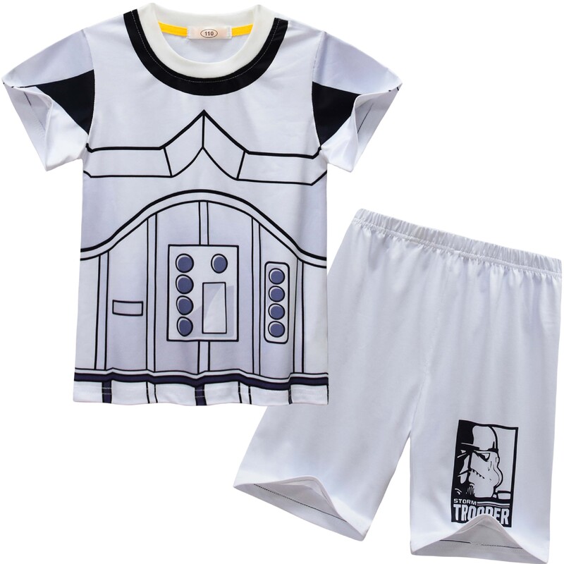 New Short-Sleeved Star Wars Cos Suit Kidsren's Short-Sleeved Home Clothes Set 92551 New Short-Sleeved Star Wars Cos Suit Kidsren's Short-Sleeved Home Clothes Set 92551