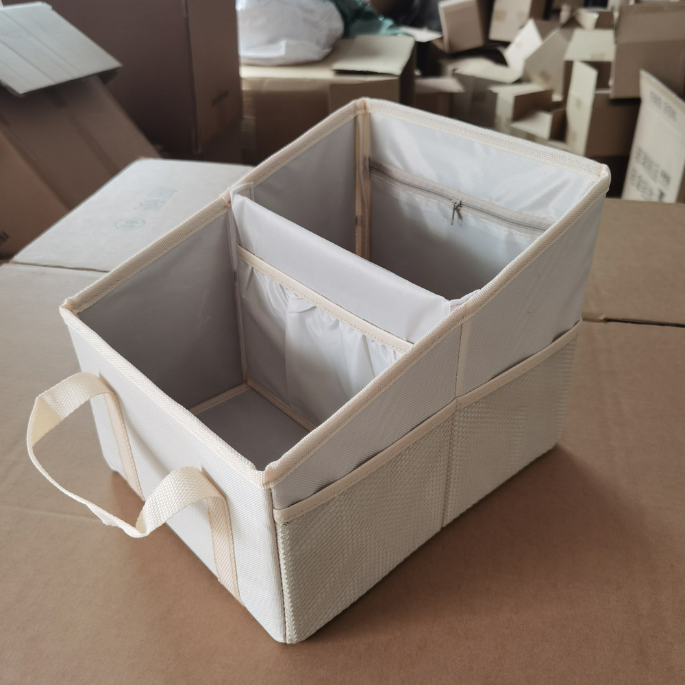 Cross-Border Car Trunk Organizer Storage Box Car Trunk Storage Box Foldable Multi-Compartment Storage Box