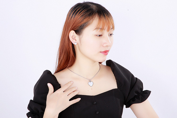 fashion creative dragonfly earrings diamond necklace set wholesale