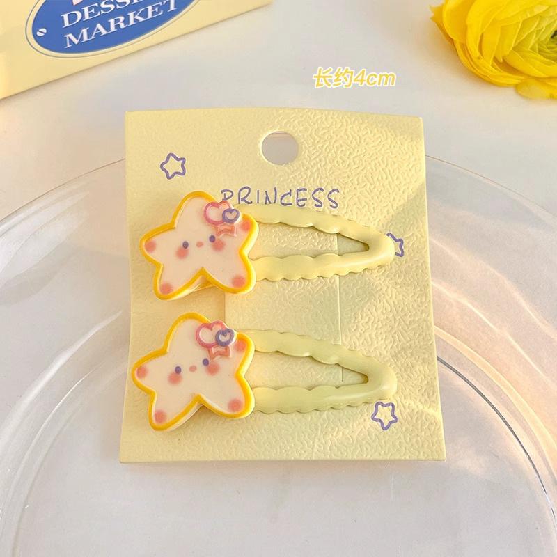 Linda estrella horquilla de dopamina para niños horquilla femenina frente flequillos pequeño clip tocado 2024 nuevo clip lateral