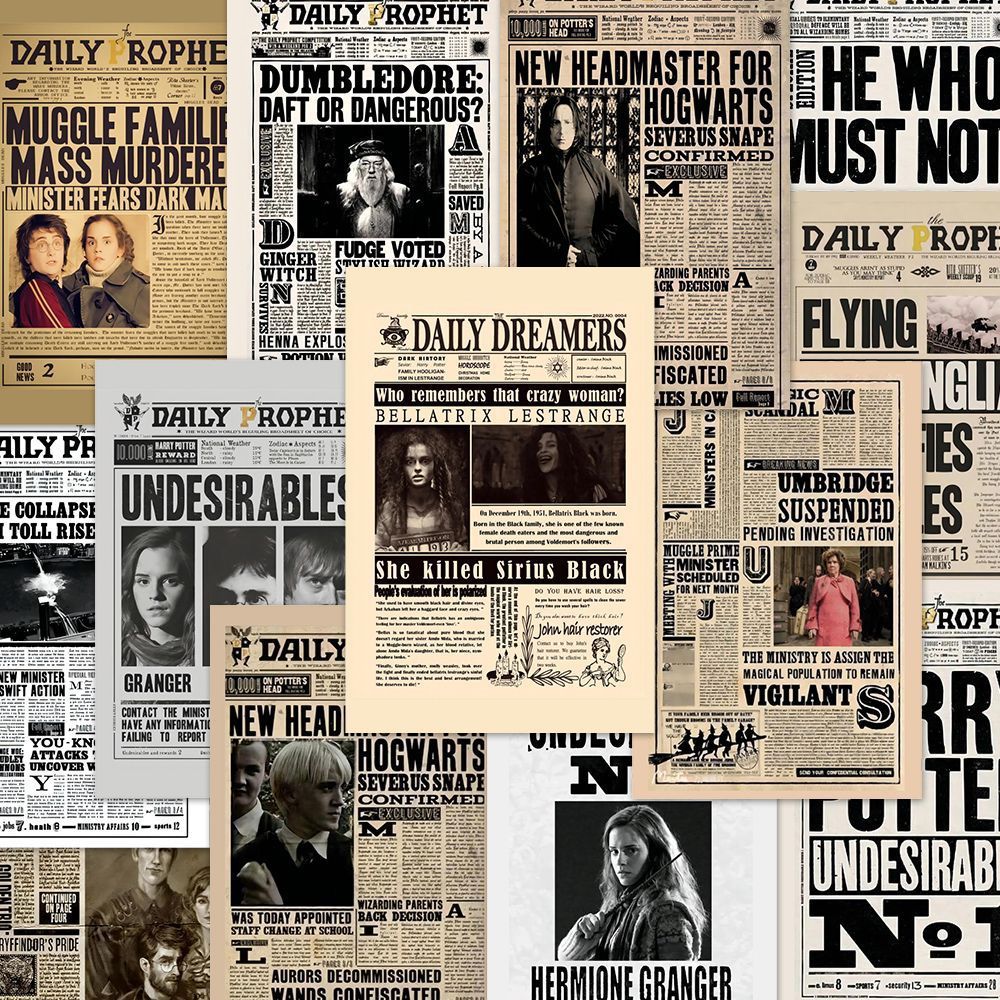 108 pegatinas diarias mágicas de Harry el vidente decoración minimalista creativa para teléfonos móviles pegatinas impermeables de escritorio