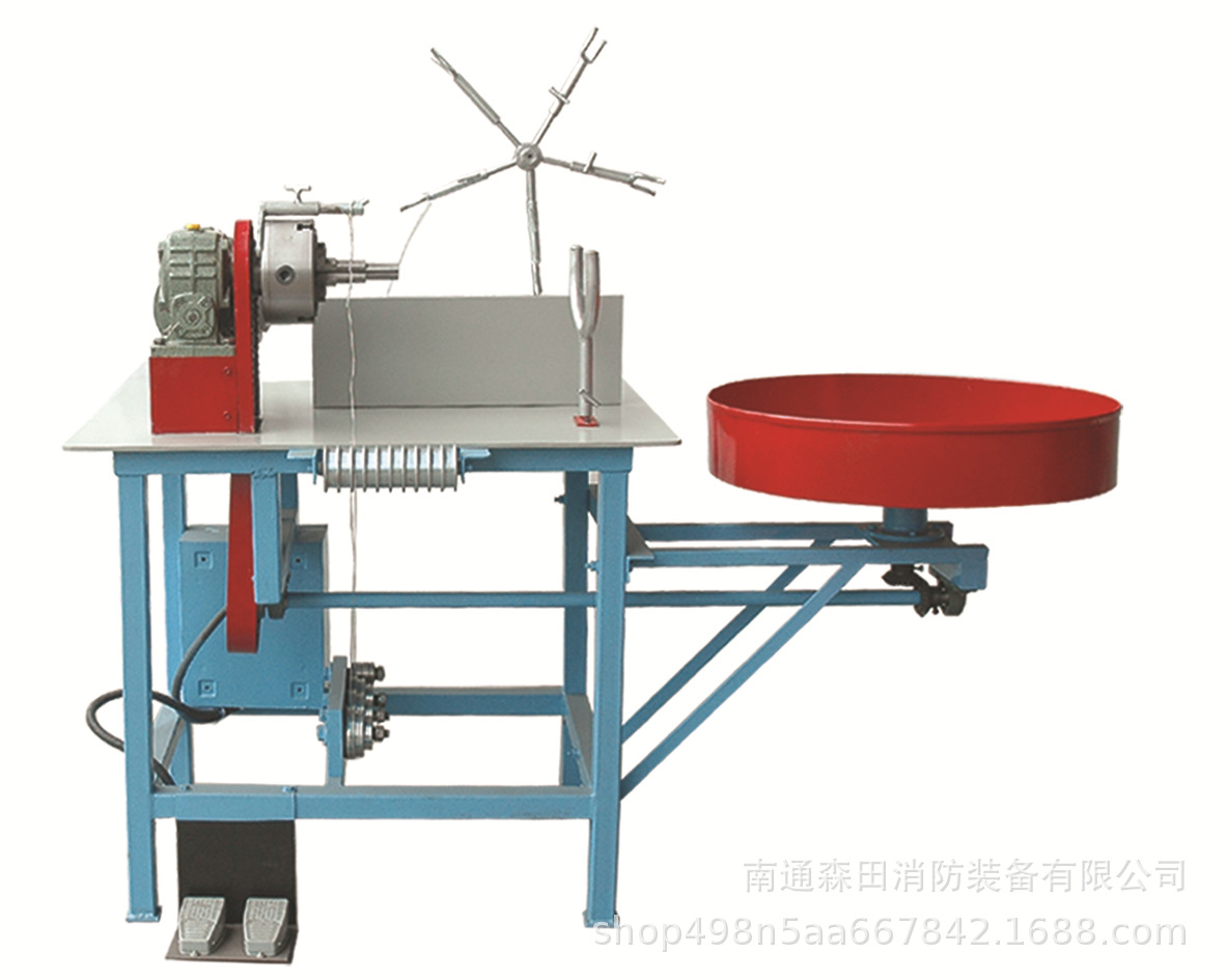 圆织机、自动扎带机、纬线车、水带耐磨测试机，生产消防水带机器