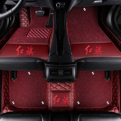 Modelə uyğun ayaqaltı, Suitable for Hongqi H5 - hongqi-h9-double-layer-burgundy-burgundy-silk-loop