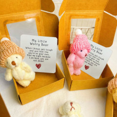 Mini Plush Teddy Bear in Box  跨境口袋泰迪熊 创意礼物