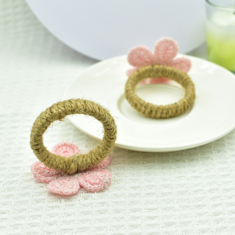 韓国版ニット刺繍編み五葉花ナプキンリング手作りアクセサリー小菊ナプキンリングメーカー現物|undefined