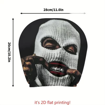 Cross-Border Amazon Black Skull Funny Car Print Headrest Cover Universal Elastic Style Fun Head Cover (Universal seat cover) - 01-double-sided-printing-1pc-26cm28cm