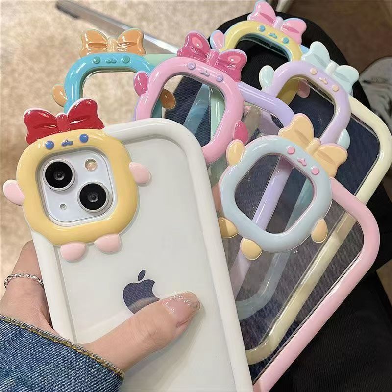 Cute Monster Lens Transparent iphone11Promax Phone Case Apple 12/13 Soft XR/XS Female