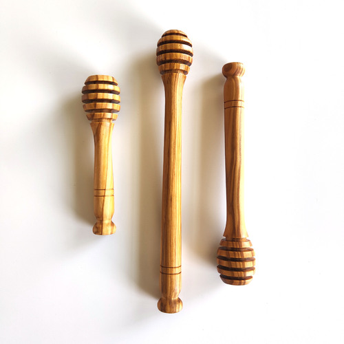 Olive wood honey stick wooden honey stick bee stick stirring stick coffee jam red wine wooden stirring stick