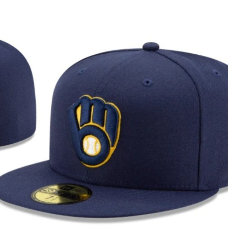 【Milwaukee Brewers】La Dodgers Closed-Back Sun Protection Embroidered Full-Coverage Mlb Baseball Cap 【Milwaukee Brewers】La Dodgers Closed-Back Sun Protection Embroidered Full-Coverage Mlb Baseball Cap