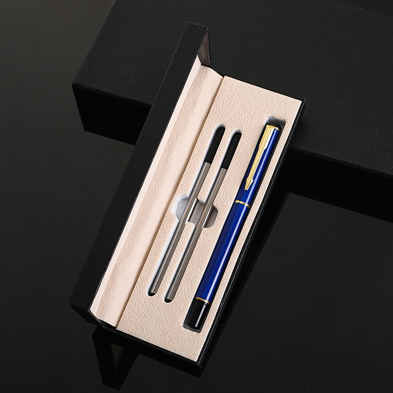 Venta al por mayor metal papelería firma pluma negocio regalo traje gel pluma personalizable logotipo publicidad Oficina perla pluma