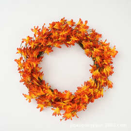 跨境春季仿真植物花环挂饰亚马逊节日装饰花环户外拍摄道具挂件