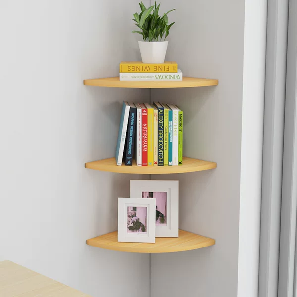 Corner Shelf for Wall Storage, Kitchen Wall Organizer, Wall Corner Triangular Shelf, No-Drill Corner Shelf