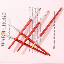 美甲笔刷红木杆15支美甲工具批发初学拉线勾线笔彩绘笔光疗笔