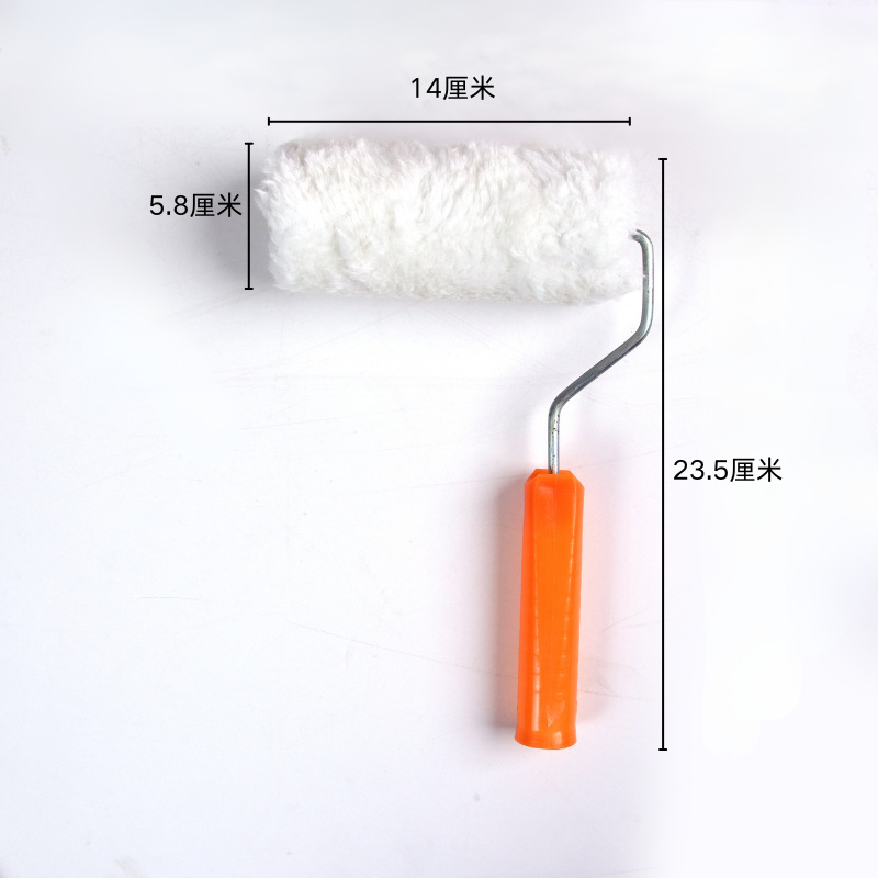 White; roller brush (pure white polyester) 6inch ; polyester