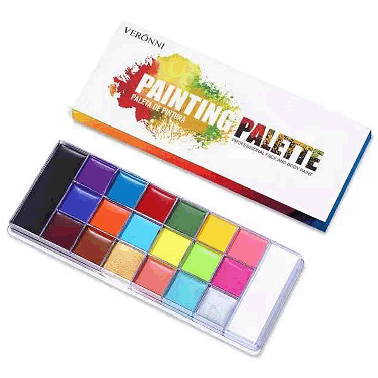 20-color pintura corporal traje maquillaje pintura al óleo niños cara pintura pluma