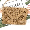 One piece of new type of fringe grass, paper rope hook flower big fliphole hand -woven bag casual women's bag beach bag