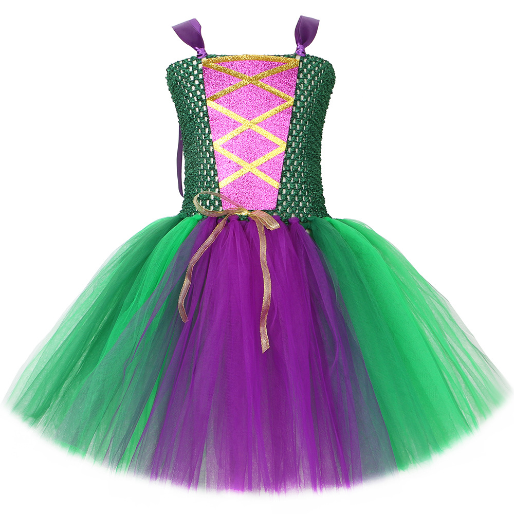 Kid's Clothing children's clothing children's Halloween witch costumes Witch is also crazy role playing mesh tulle skirt_voghion.com