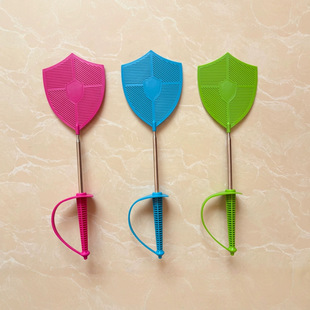 25 Years of Foreign Trade Bsci Factory Direct Sales Retractable Fencing Type Fly Swatter Fencing Plastic Fly Swatter Telescopic Rod Fly