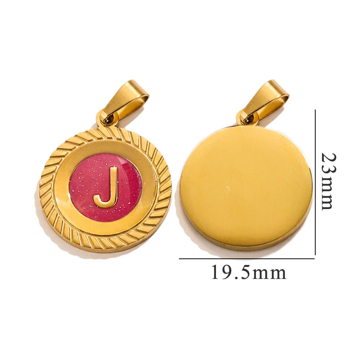 Colgante redondo encaje goteo acero inoxidable accesorios de letras inglesas diy pulseras pendientes ropa bolsas accesorios joyas