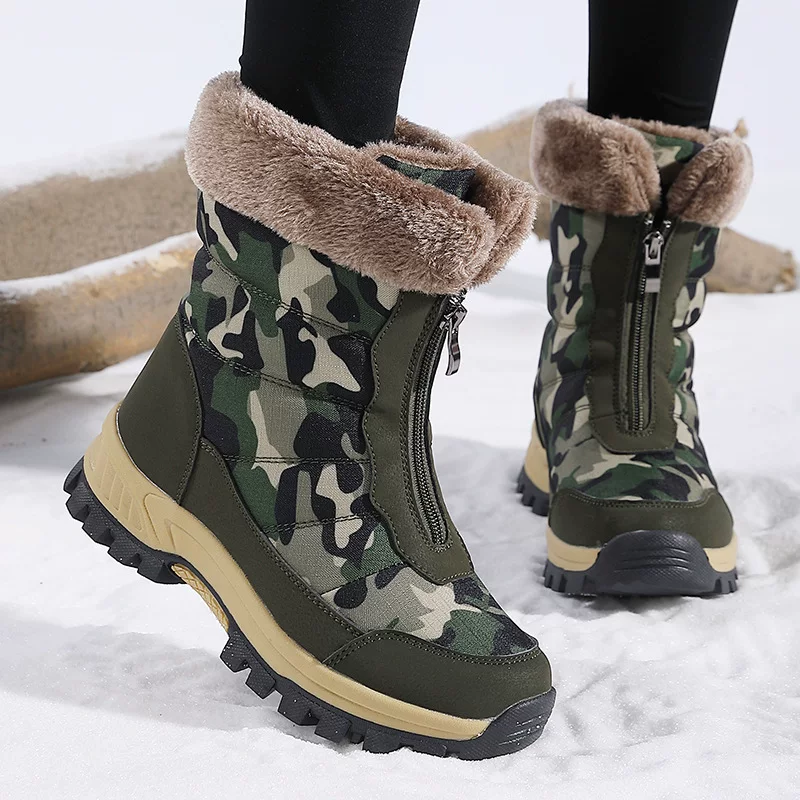 Martens, warm high non-slip boots with zipper