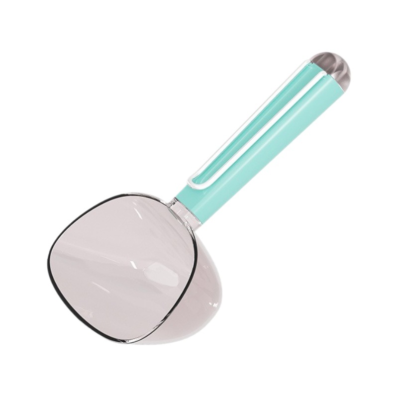 Cuchara de grano para mascotas con clip general para perros y gatos al por mayor transfronterizos cuchara de alimentación higiénica alimento para perros y gatos artículos para mascotas