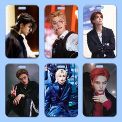 Huang Xuanchen card case wholesale plastic sliding cover student school card meal card ID badge small card work badge access control bus card