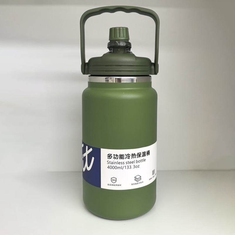 クロスボーダー大容量133oz宇宙ポット304ステンレスストローダブルドリンク保温カップアウトドアポータブルスポーツ水筒|undefined