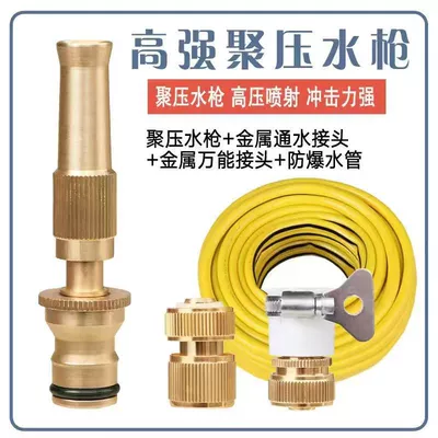spray gun watering tools four seasons: High pressure car wash water gun - 20-m-water-pipe-spray-gun-metal-3-connector