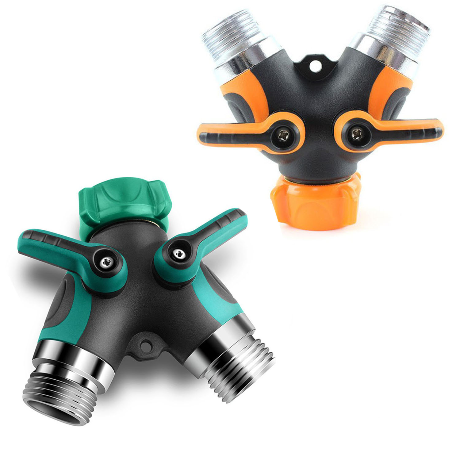 外贸园林园艺灌溉快接头Y型双通一分二园林配件合金分水器分流器