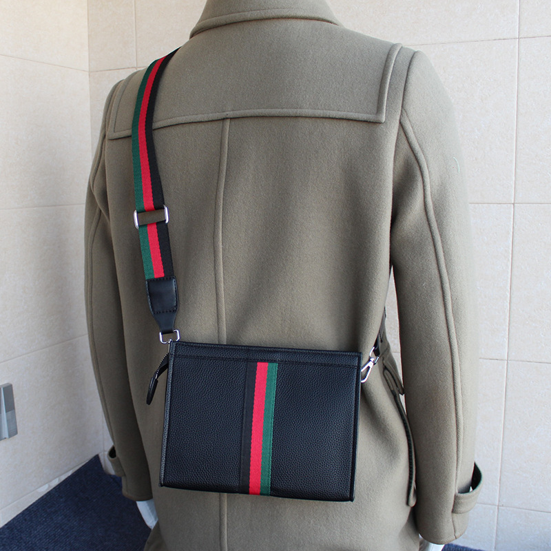 2024 New Crossbody Bag Small Bag Striped Shoulder Lightweight Handbag Casual Backpack Men's Going Out Men's Bag Women's