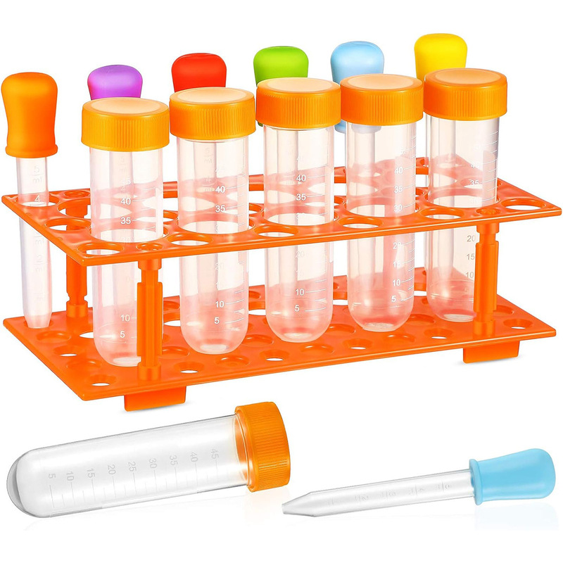 Cross-border plastic experimental toys insect experimental plastic tube rack a set of EP round tube laboratory equipment wholesale Cross-border plastic experimental toys insect experimental plastic tube rack a set of EP round tube laboratory equipment wholesale